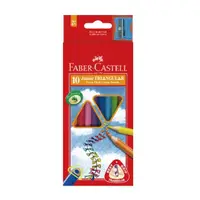 在飛比找momo購物網優惠-【Faber-Castell】輝柏 大三角油性色鉛筆 10色