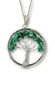Humanist Beauty Tree of Life Gemstone Necklace in Green Aventurine at Nordstrom One Size