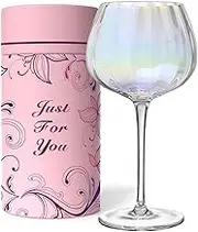 WOWATSCREAM Wine Glasses Set,Rainbow Crystal Drinking Glass,15.6Oz Glassware Household Tall Wine Cups for Tasting, Birthday, Anniversary or Wedding, Birthday Gifts Mothers Day Gifts for Women