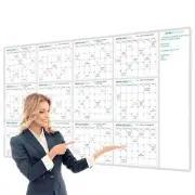 Large Blank Undated Wall Calender Yearly Planner Chart Holidays Staff Office