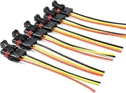 Pulse Power Plug Pigtail Connector 14 AWG Compatible for 2018 2019 2020 2021 Polaris Ranger XP 1000 / RZR/Pro RS1 General Bus Bar Harness Pigtail Connectors 6Pcs Yellow Red Black
