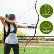 52" Archery Hunting Takedown Recurve Bow Youth and Adult Tradtiional Bow Longbow