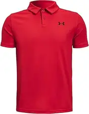 [Under Armour] Kids Boys' Performance Golf Polo, Red, MD (10-12 Big Kids)