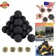 Smoke-Free 2-Inch Ceramic Fire Balls - 25PCS Modern Fire Bowl Accessory