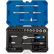 Draper Multi Drive Metric Socket Set 1/4"D 43 Piece Standard Length 16479