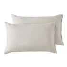 NEW Vintage Design Homewares Set of 2 Natural French Linen Standard Pillowcase