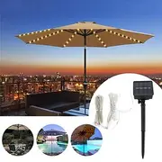 Solar Patio Umbrella Light Outdoor 104LEDs Fairy String Light Waterproof for Yard Garden Camping Decoration Colorful Xmas Lighting