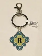 Ganz Initial Letter Colored Key Chain Ring "R" New with Tag