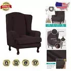 Stylish Jacquard Fabric Wingback Chair Covers - Effortless Installation & Care