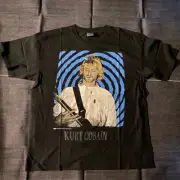 L Kurt Cobain Cart Swirl T Band Vintage Rap Tee 90S Nirvana