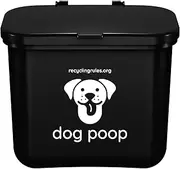 Recycling Rules Small Hanging Wastebasket for Dog Poop in Black for Smaller Dogs (< 25 lbs.)