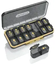 Pill Organizer 2 Times A Day 7 Day Am Pm Pill Box - Weekly Pill Organizer Twi...