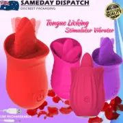 Oral Tounge Licking Vibraotr Clitoral Stimulator Vagina Massager Women Sex Toy