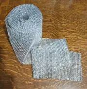 7 Yards Diamante Rhinestone Mesh Ribbon Crystal Banding Wedding Cake Decorations