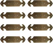 Tiazza 8Pcs Vintage Style Antique Brass Embossing Decorative Corner Protectors Classical Furniture Corner Braces Guard Edge Cover
