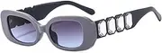 [TYUVIVO] Fashion Oval Sunglasses Women Men Gradients Lens Diamond Decoration Frame Vintage UV400