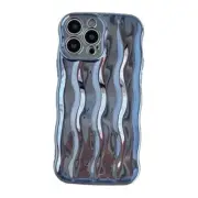 Caseative for iPhone 13 Pro Max Case,Water Ripple Pattern Curly Wave Light Blue