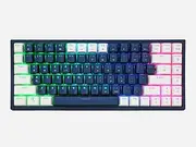 NORCHE CQ84 Keyboard (White/Blue) (Blue Switch (Blue/White))