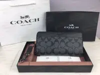 在飛比找Yahoo!奇摩拍賣優惠-熱銷新款 COACH 75000 字母壓印 牛皮 大C字紋 