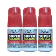 3 bottles Super nail Glue professional Salon Quality,Quick and Strong Nail...
