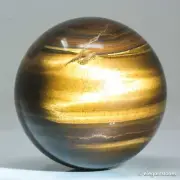 686g77mm Yellow Tiger Eye Sphere Large Crystal Ball Natural Quartz Healing Stone