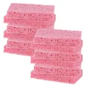 12-Pack Kitchen Sponges, Eco Cellulose Non-Scratch Scrub Sponge [Pink]