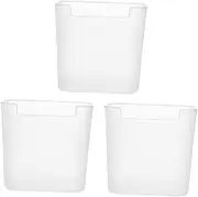 3pcs Clear Refrigerator Organizer Side Door Storage Containers for Efficient Fridge Organization Material Storage Bins for Maximizing Space Your Kitchen