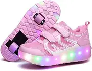 [Nsasy] Roller Shoes Girls Roller Skate Shoes Boys Kids LED Light up Wheel Shoes Roller Sneakers Shoes Wheels