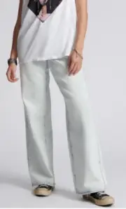 ONE TEASPOON FLORENCE JACKSON MID WAIST WIDE LEG JEANS SIZE 34 NWT RRP $170