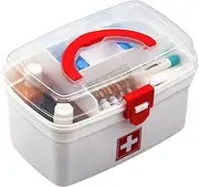 Sulfar Plastic Rectangular Medicine Box First Aid Kit Box for Medical Use Multi Purpose Box