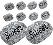 GAROZATION 10pcs Natural Pebbles Outdoor Landscaping Stones Decorative Stones for Garden Yard Pebbles Landscape Rocks Fish Tank Decorations