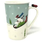 STARBUCKS 2011 HOLIDAY COLLECTION MUGS ICE SKATING SNOW SLEDDING & AIRPLANE