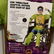 Ninja Turtles Costume Leonardo Blue Wheelchair Adaptive Costume Light Up Belt M