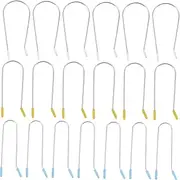 CRILSTYLEO 24pcs Stainless Steel Hair Roller Clips U-shaped Curler Clips for Electric Heated Rollers for Salon/beauty Use