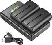 NEEWER NP-F550 Battery Charger Set Compatible with Sony NP-F970 F750 F770 F960 F550 F530 F330 F570 CCD-SC55 TR516 TR716 TR818 TR910 TR917, NEEWER Led Light/Monitor/Camera Slider (2 Pack, Black)
