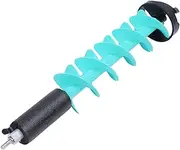 SustVita Electric Ice Fishing Auger, 6 Inch Diameter Cordless Ice Drill with Centering Point Blade & Drill Adapter, 28 Inch Length for Ice Fishing