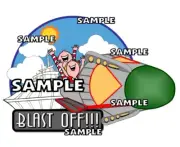 Disney World Astro Orbiter Rockets Ride Blast Off Scrapbook Paper Die Cut Piece