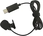Labymos USB Lavalier Lapel Condenser Microphone Omnidirectional Wired Clip-on Mic Hands Plug& Play for Computer PC Laptop Video Conference Chatting Live Streaming Online Classes