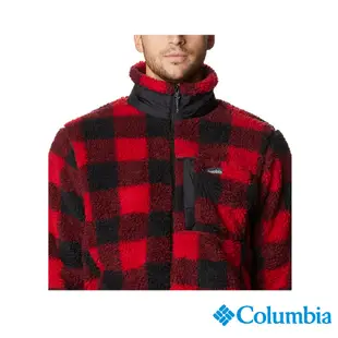 Columbia 哥倫比亞 男款 - 刷毛外套-紅格紋 UAE02590RC