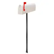 Letterbox Mailbox Free Standing White US Style Vintage Mail Letter Box + Stand