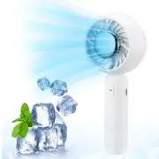 Portable Handheld Air Conditioner Fan, 3-Speed Mini Fan w/ Ice Cooling Pad