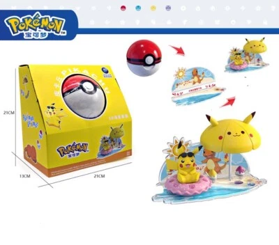 Poké Ball toy Pikachu Scene assembly model decoration lovely children's toy
