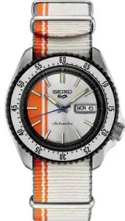 New Seiko 5 Sports Special Edition SKX Style Orange White Automatic SRPK73 NIB
