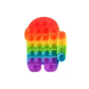 Fidget Push Pop It Bubble Among Us Rainbow