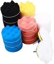 Alipis 25Pcs Car Buffing Pads Kit Polishing and Waxing Wheel for Auto Detailing Includes Buffer and Thread Drill Adapter for Efficient Surface Shine