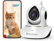 VSTARCAM 3MP Cat Camera, 2.4G WiFi Interactive Cat Toys, Pet Camera with Phone App, IR Night Vision, Motion Detection, 2-Way Audio, Pet & Dog Monitor 001