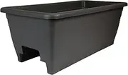 The HC Companies SPX24DB0G18 Deck Rail Box Planter, 24", Black