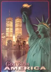 God Bless America United We Stand Jebco Clock Twin Tower Salute