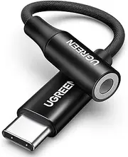 UGREEN USB C to 3.5mm Audio Adapter Type C to Headphone Aux Jack Dongle 24bit/96kHz HiFi DAC Cable Cord Compatible with iPhone 16 Pro Max/16 Plus, iPad, Galaxy S23 Ultra, Pixel 7, Black