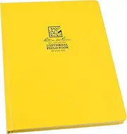 Rite in the Rain Weatherproof Hard Cover Notebook, 8.75" x 11.25", Yellow Cover, Universal Pattern (No. 370F-MX)